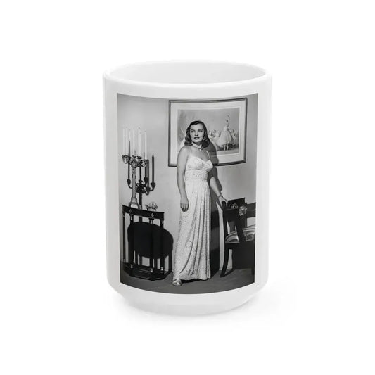 Ella Raines #175 (Vintage Female Icon) White Coffee Mug 15oz - Go Mug Yourself