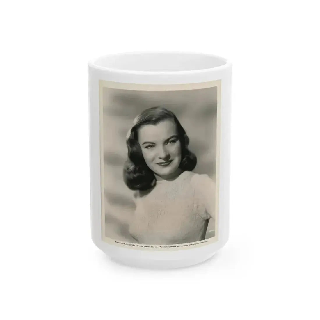 Ella Raines #183 (Vintage Female Icon) White Coffee Mug 15oz - Go Mug Yourself
