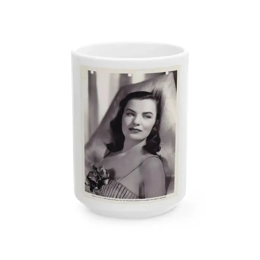 Ella Raines #188 (Vintage Female Icon) White Coffee Mug 15oz - Go Mug Yourself