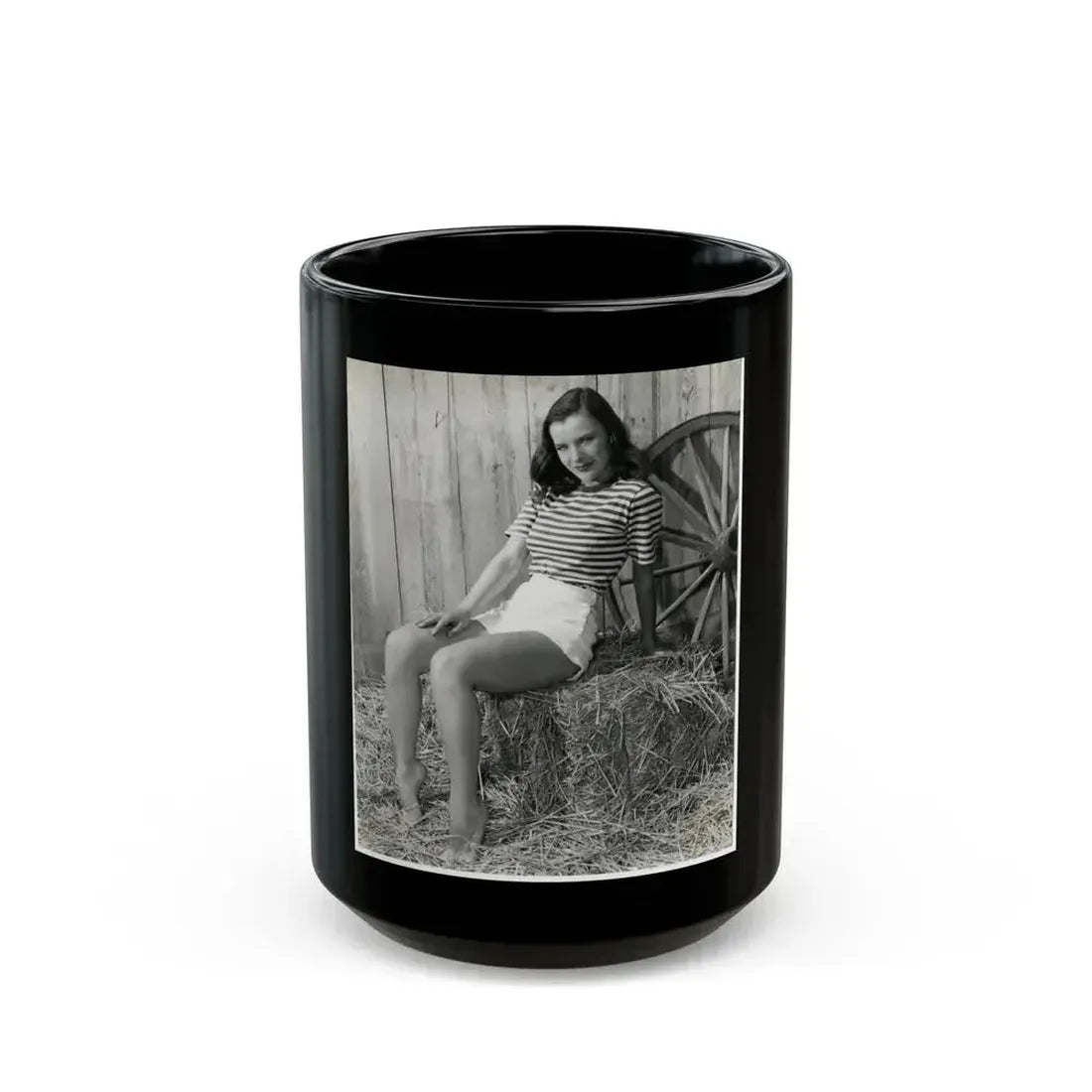 Ella Raines #189 (Vintage Female Icon) Black Coffee Mug 15oz - Go Mug Yourself