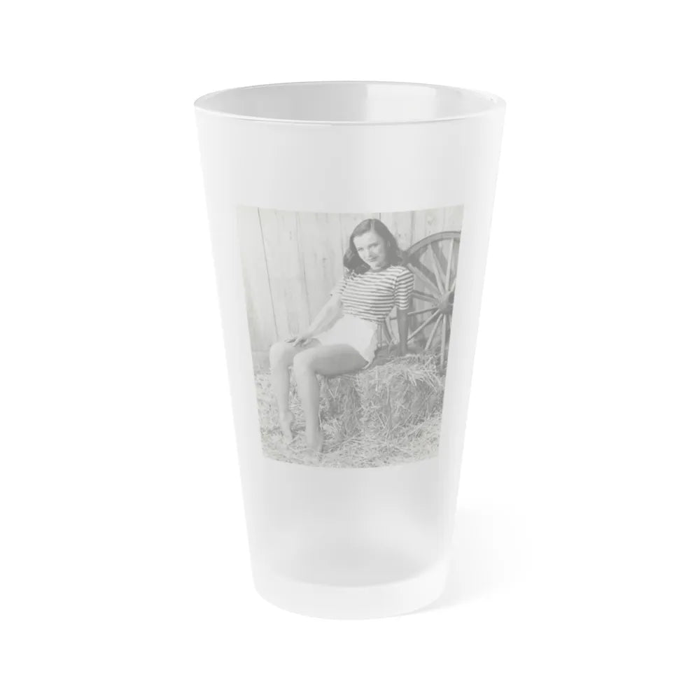 Ella Raines #189 (Vintage Female Icon) Frosted Pint Glass 16oz-16oz-Frosted-Go Mug Yourself