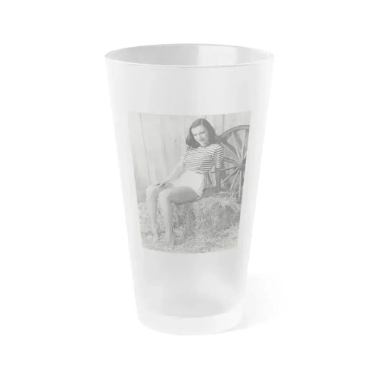 Ella Raines #189 (Vintage Female Icon) Frosted Pint Glass 16oz 16oz Frosted - Go Mug Yourself