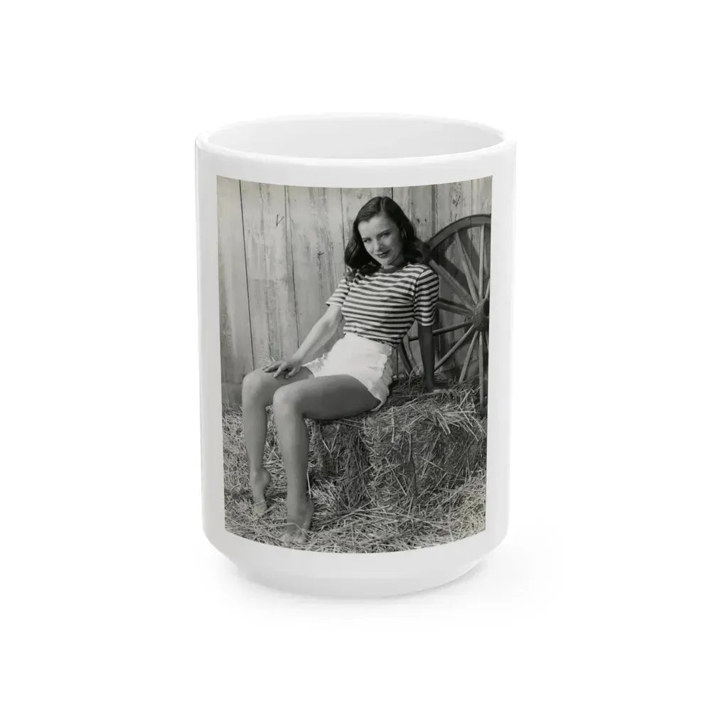 Ella Raines #189 (Vintage Female Icon) White Coffee Mug 15oz - Go Mug Yourself