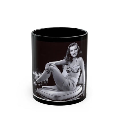 Ella Raines #19 (Vintage Female Icon) Black Coffee Mug-11oz-Go Mug Yourself