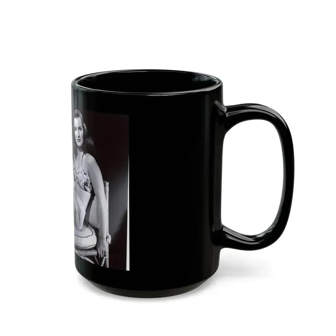 Ella Raines #19 (Vintage Female Icon) Black Coffee Mug - Go Mug Yourself