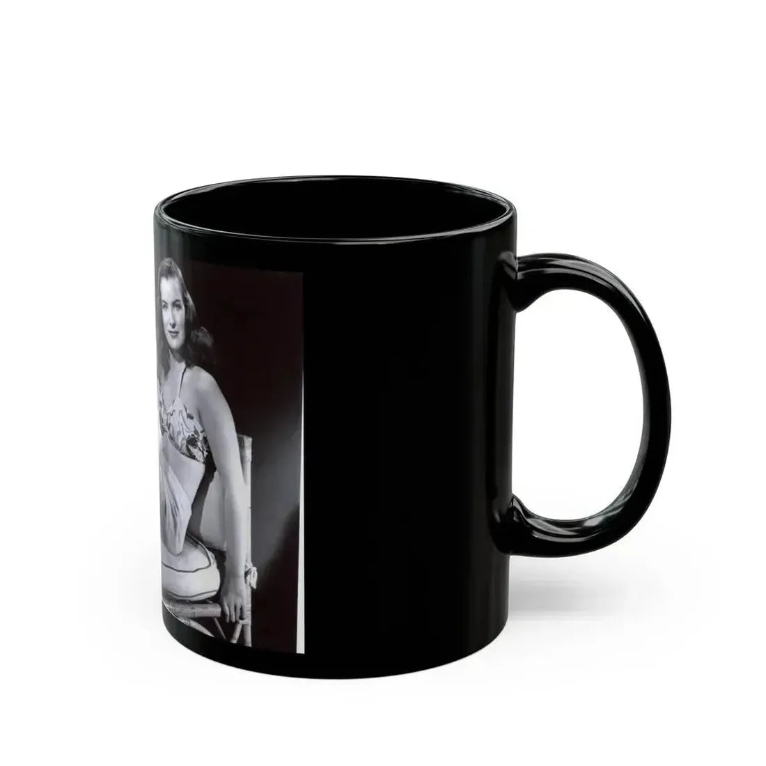 Ella Raines #19 (Vintage Female Icon) Black Coffee Mug - Go Mug Yourself
