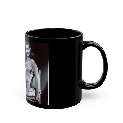 Ella Raines #19 (Vintage Female Icon) Black Coffee Mug - Go Mug Yourself
