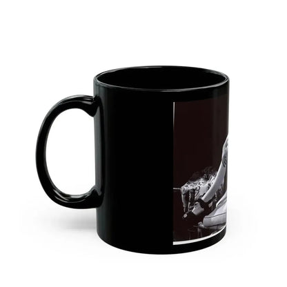 Ella Raines #19 (Vintage Female Icon) Black Coffee Mug - Go Mug Yourself