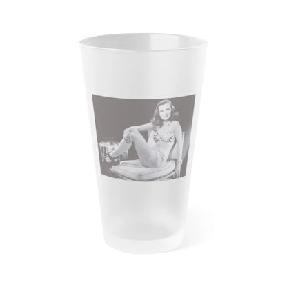 Ella Raines #19 (Vintage Female Icon) Frosted Pint Glass 16oz-16oz-Frosted-Go Mug Yourself