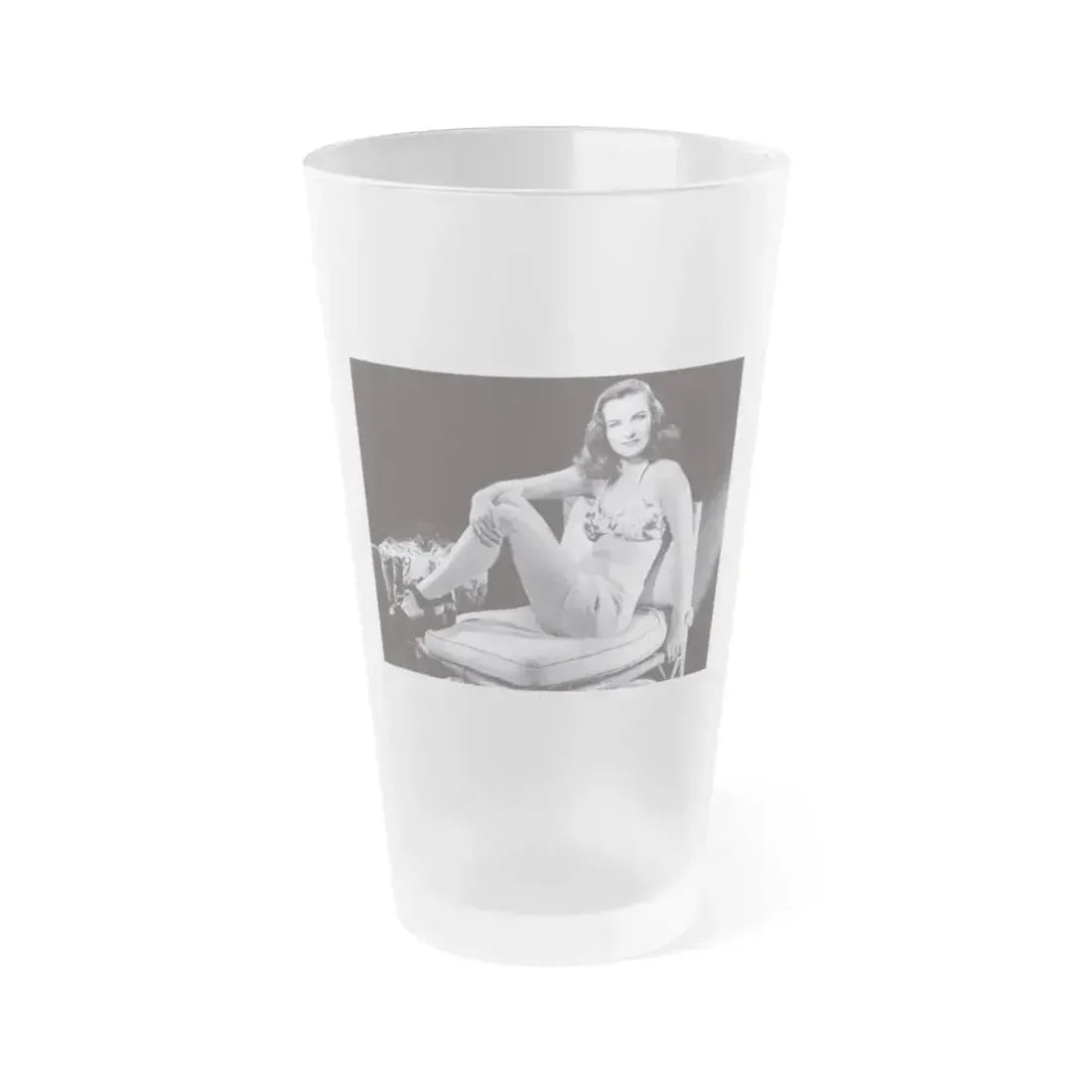 Ella Raines #19 (Vintage Female Icon) Frosted Pint Glass 16oz 16oz Frosted - Go Mug Yourself