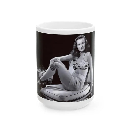 Ella Raines #19 (Vintage Female Icon) White Coffee Mug 15oz - Go Mug Yourself