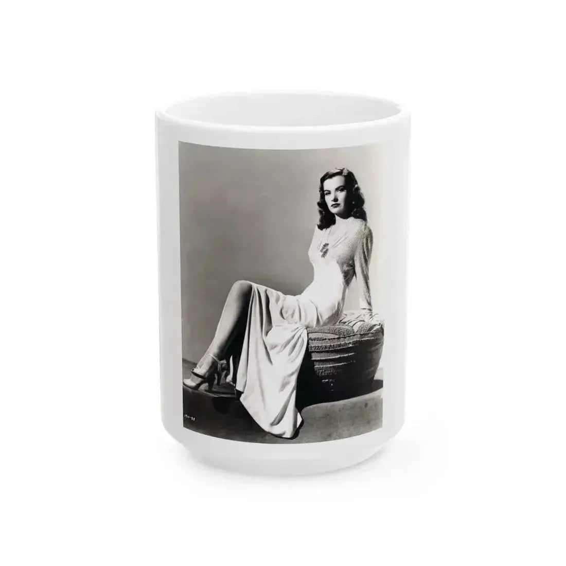 Ella Raines #194 (Vintage Female Icon) White Coffee Mug 15oz - Go Mug Yourself