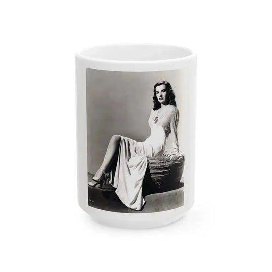 Ella Raines #194 (Vintage Female Icon) White Coffee Mug 15oz - Go Mug Yourself
