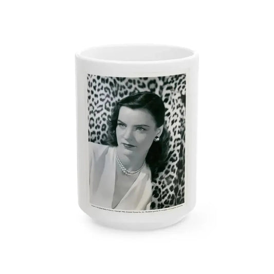 Ella Raines #198 (Vintage Female Icon) White Coffee Mug 15oz - Go Mug Yourself