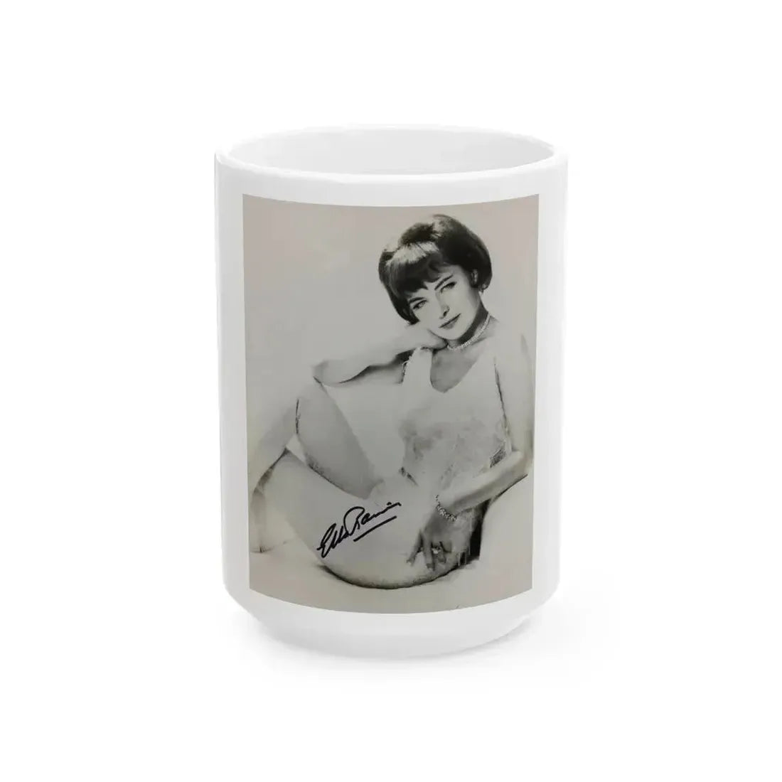 Ella Raines #201 (Vintage Female Icon) White Coffee Mug 15oz - Go Mug Yourself