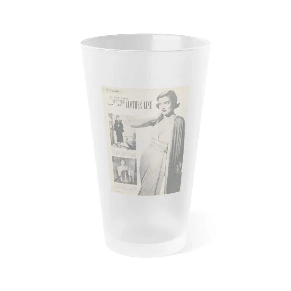 Ella Raines #202 (Vintage Female Icon) Frosted Pint Glass 16oz-16oz-Frosted-Go Mug Yourself