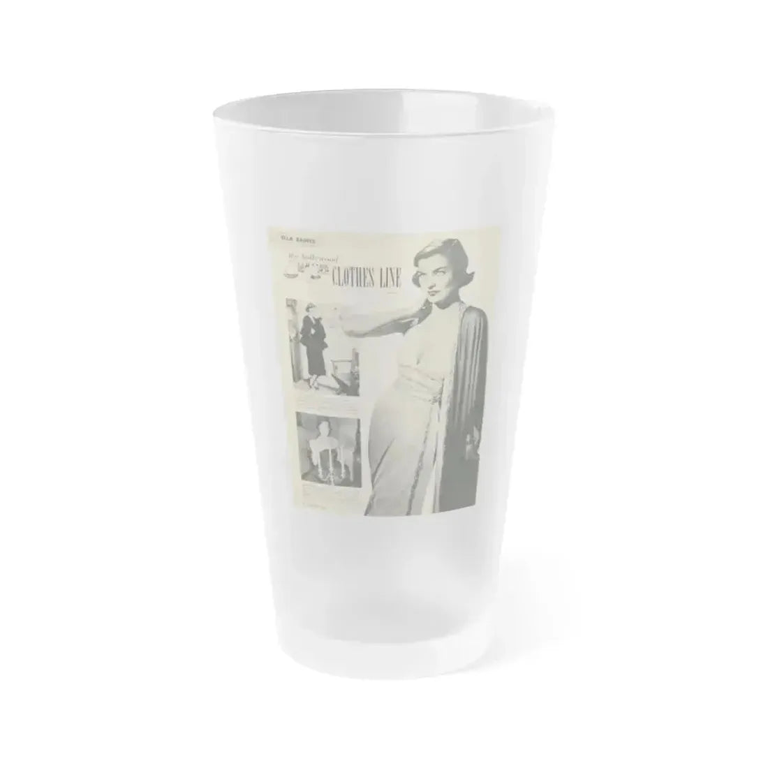 Ella Raines #202 (Vintage Female Icon) Frosted Pint Glass 16oz 16oz Frosted - Go Mug Yourself