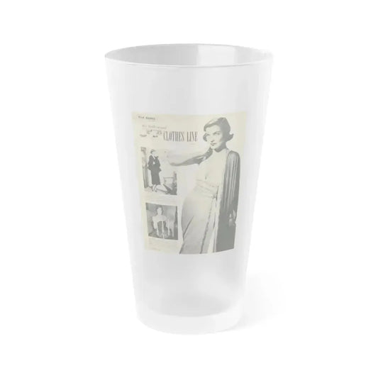 Ella Raines #202 (Vintage Female Icon) Frosted Pint Glass 16oz 16oz Frosted - Go Mug Yourself