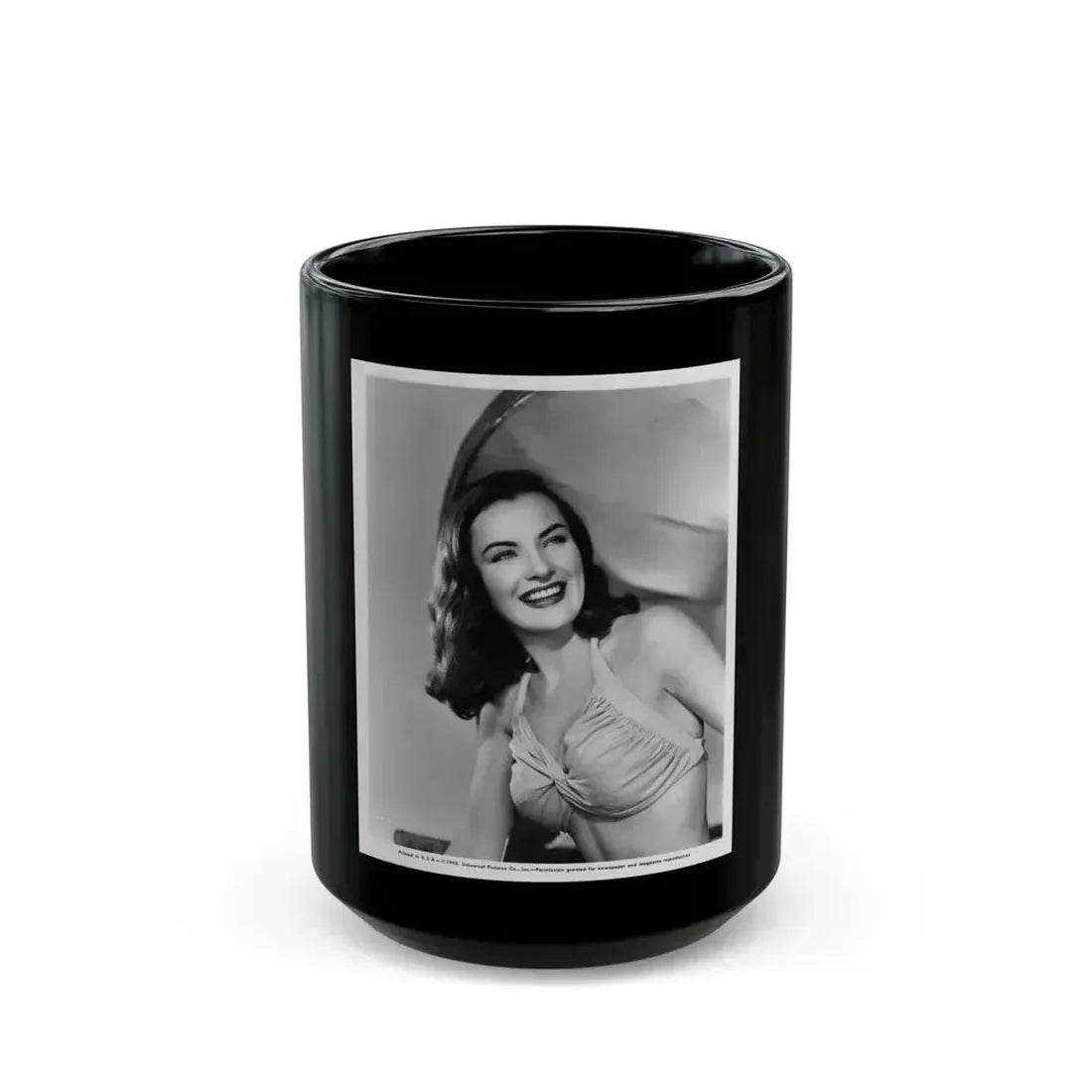 Ella Raines #203 (Vintage Female Icon) Black Coffee Mug 15oz - Go Mug Yourself