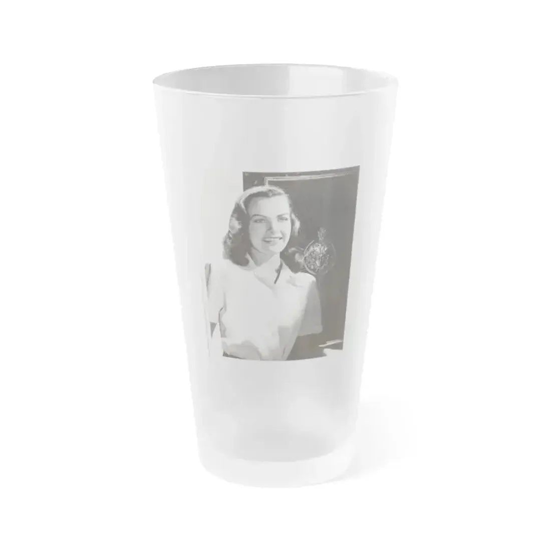 Ella Raines #208 (Vintage Female Icon) Frosted Pint Glass 16oz 16oz Frosted - Go Mug Yourself