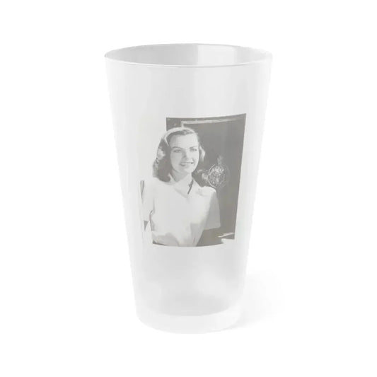 Ella Raines #208 (Vintage Female Icon) Frosted Pint Glass 16oz 16oz Frosted - Go Mug Yourself