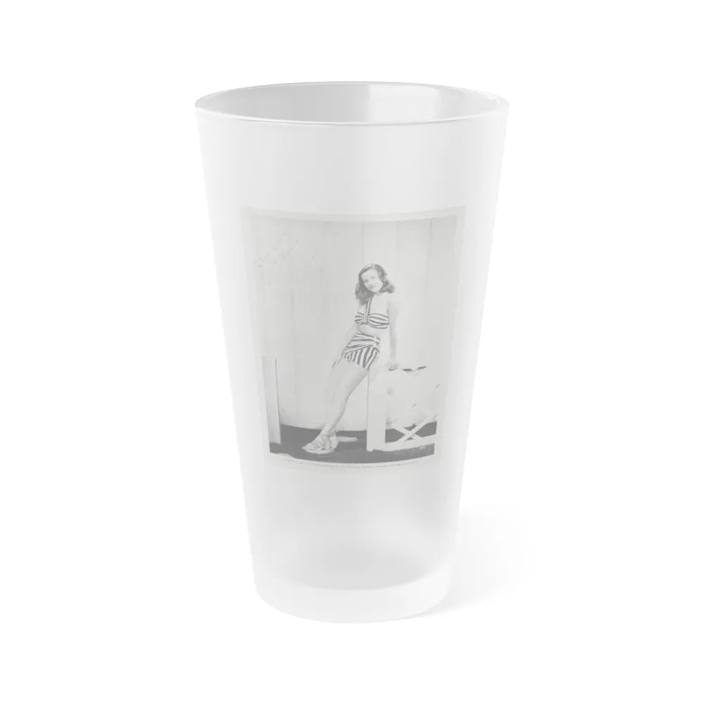 Ella Raines #210 (Vintage Female Icon) Frosted Pint Glass 16oz-16oz-Frosted-Go Mug Yourself