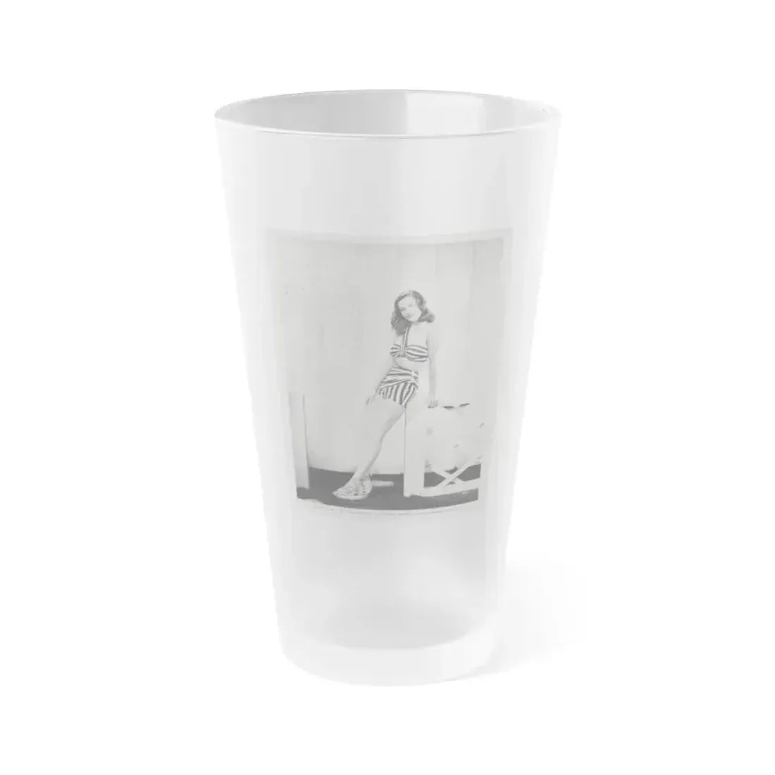 Ella Raines #210 (Vintage Female Icon) Frosted Pint Glass 16oz 16oz Frosted - Go Mug Yourself