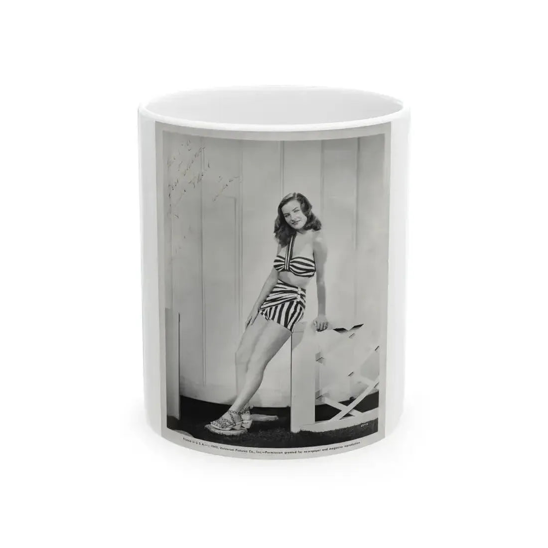 Ella Raines #210 (Vintage Female Icon) White Coffee Mug 11oz - Go Mug Yourself
