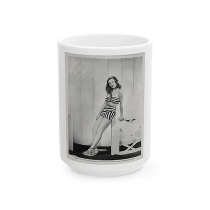 Ella Raines #210 (Vintage Female Icon) White Coffee Mug 15oz - Go Mug Yourself