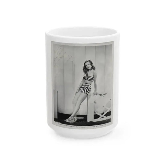 Ella Raines #210 (Vintage Female Icon) White Coffee Mug 15oz - Go Mug Yourself