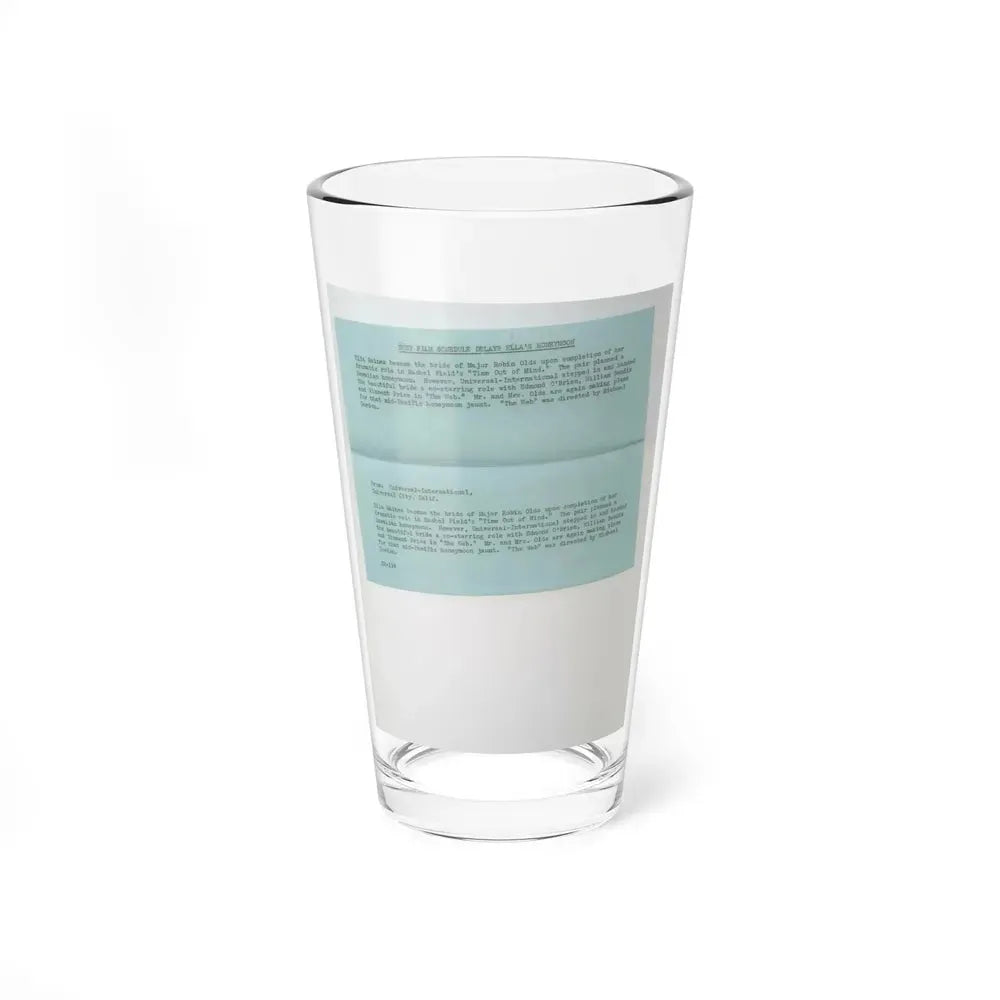 Ella Raines #214 (Vintage Female Icon) Pint Glass 16oz 16oz - Go Mug Yourself