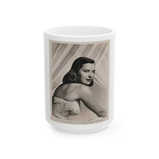 Ella Raines #215 (Vintage Female Icon) White Coffee Mug 15oz - Go Mug Yourself