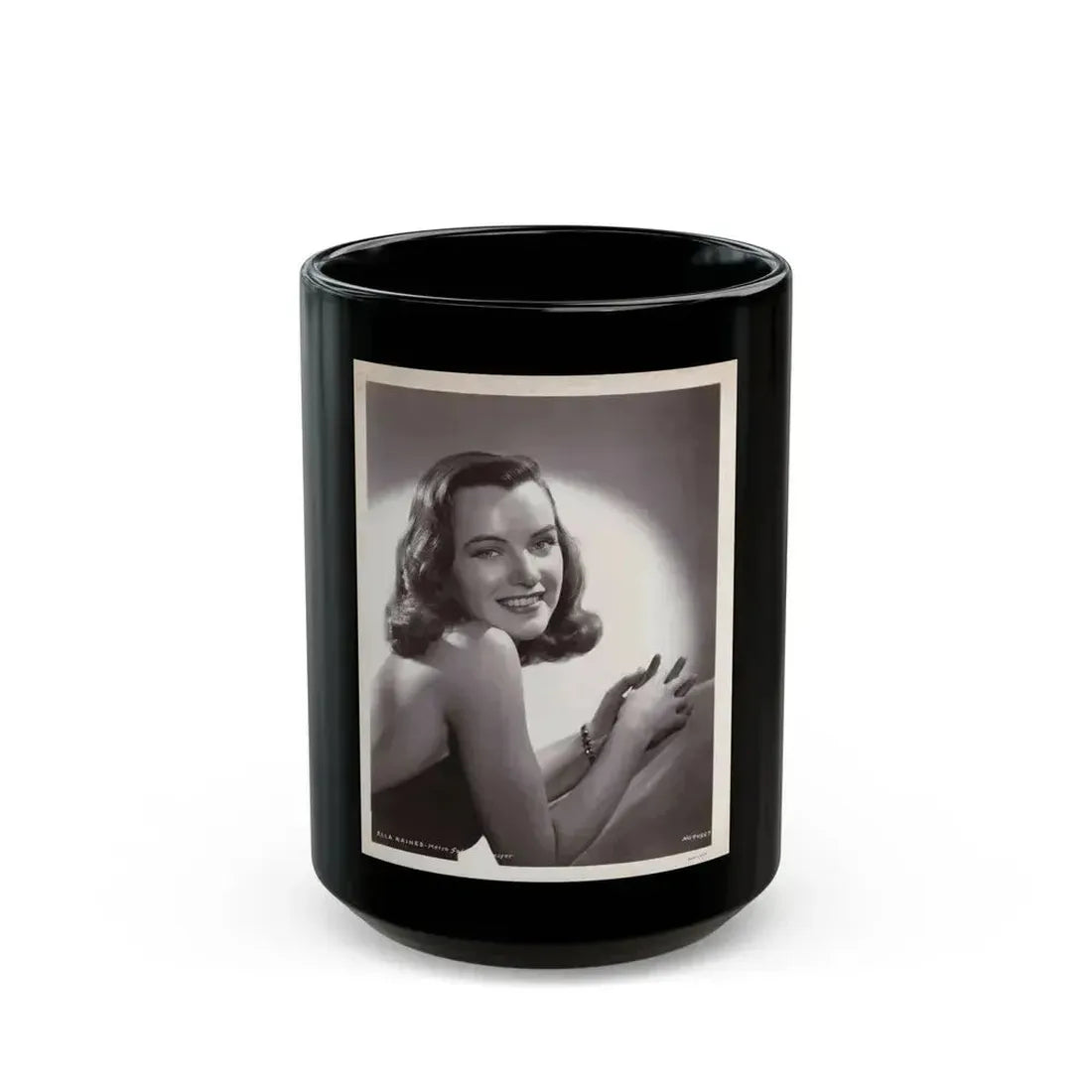 Ella Raines #217 (Vintage Female Icon) Black Coffee Mug 15oz - Go Mug Yourself