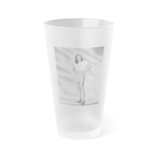 Ella Raines #218 (Vintage Female Icon) Frosted Pint Glass 16oz-16oz-Frosted-Go Mug Yourself