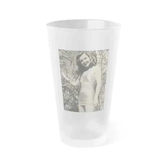 Ella Raines #229 (Vintage Female Icon) Frosted Pint Glass 16oz 16oz Frosted - Go Mug Yourself