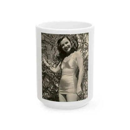 Ella Raines #229 (Vintage Female Icon) White Coffee Mug 15oz - Go Mug Yourself