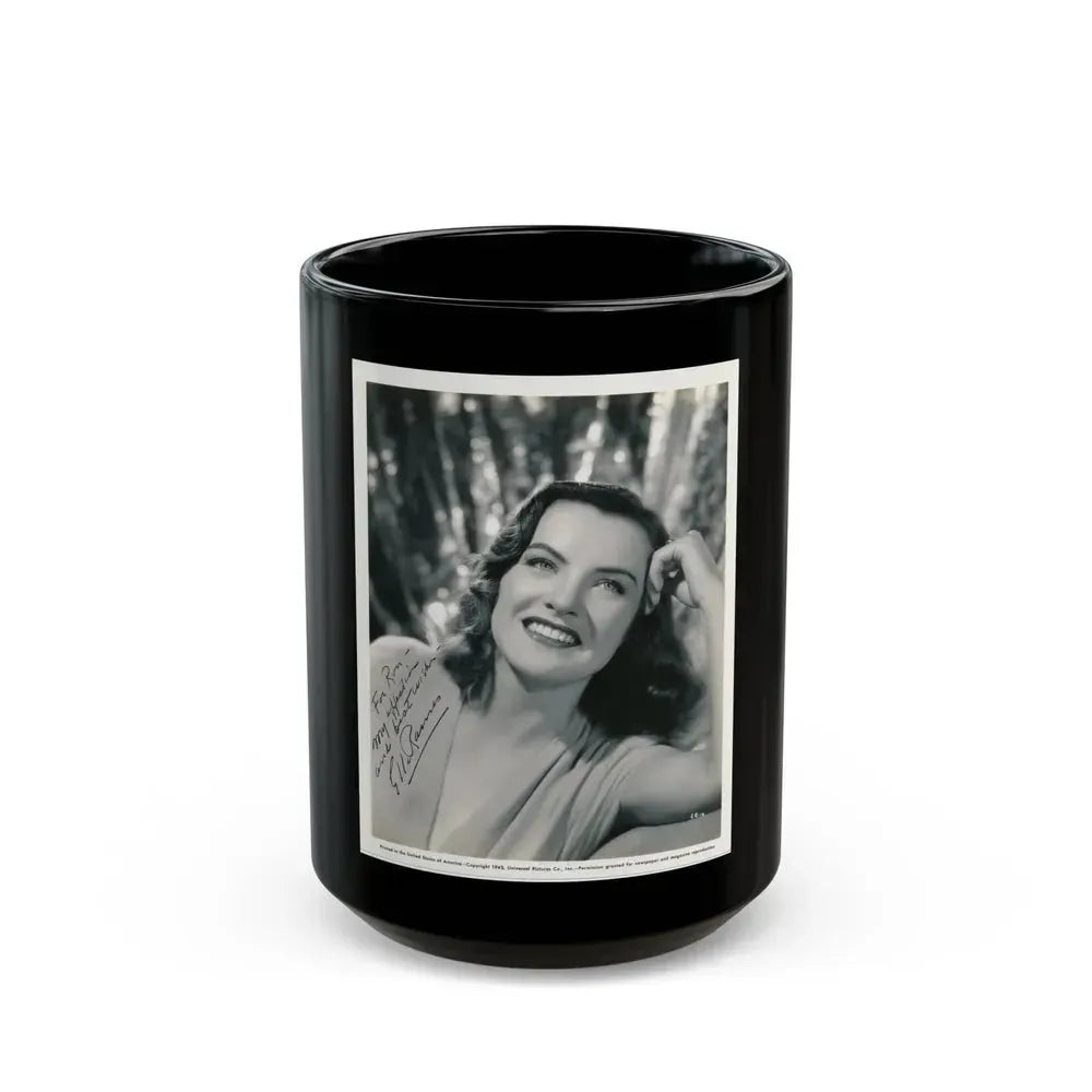 Ella Raines #238 (Vintage Female Icon) Black Coffee Mug 15oz - Go Mug Yourself