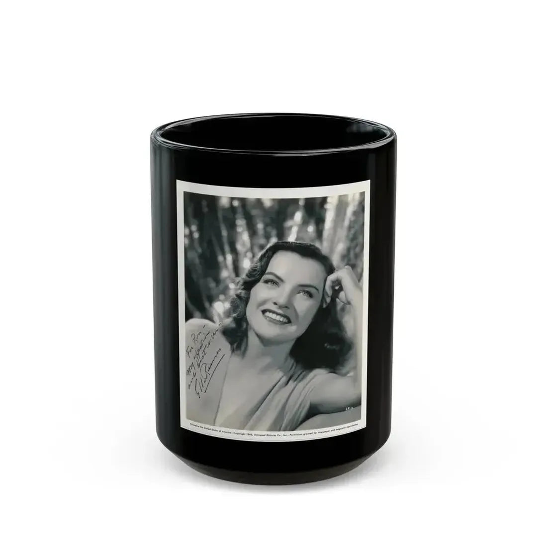 Ella Raines #238 (Vintage Female Icon) Black Coffee Mug 15oz - Go Mug Yourself