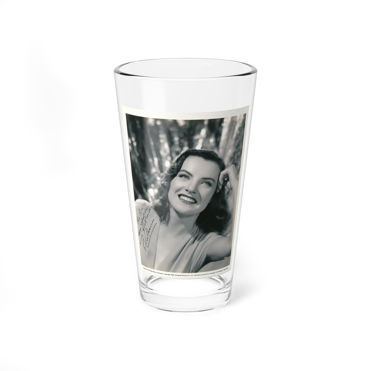 Ella Raines #238 (Vintage Female Icon) Pint Glass 16oz-16oz-Go Mug Yourself