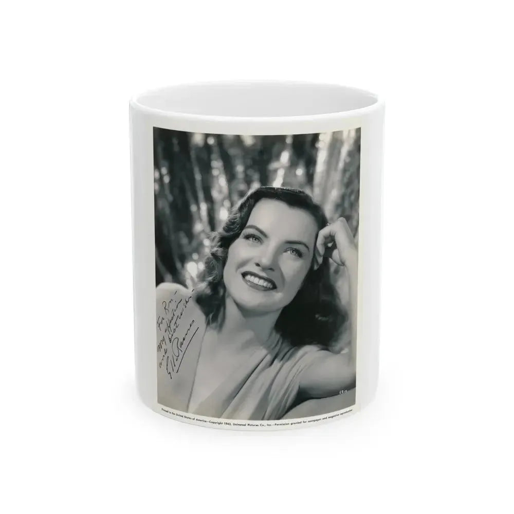 Ella Raines #238 (Vintage Female Icon) White Coffee Mug 11oz - Go Mug Yourself