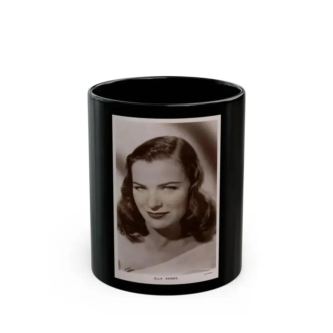 Ella Raines #239 (Vintage Female Icon) Black Coffee Mug 11oz - Go Mug Yourself