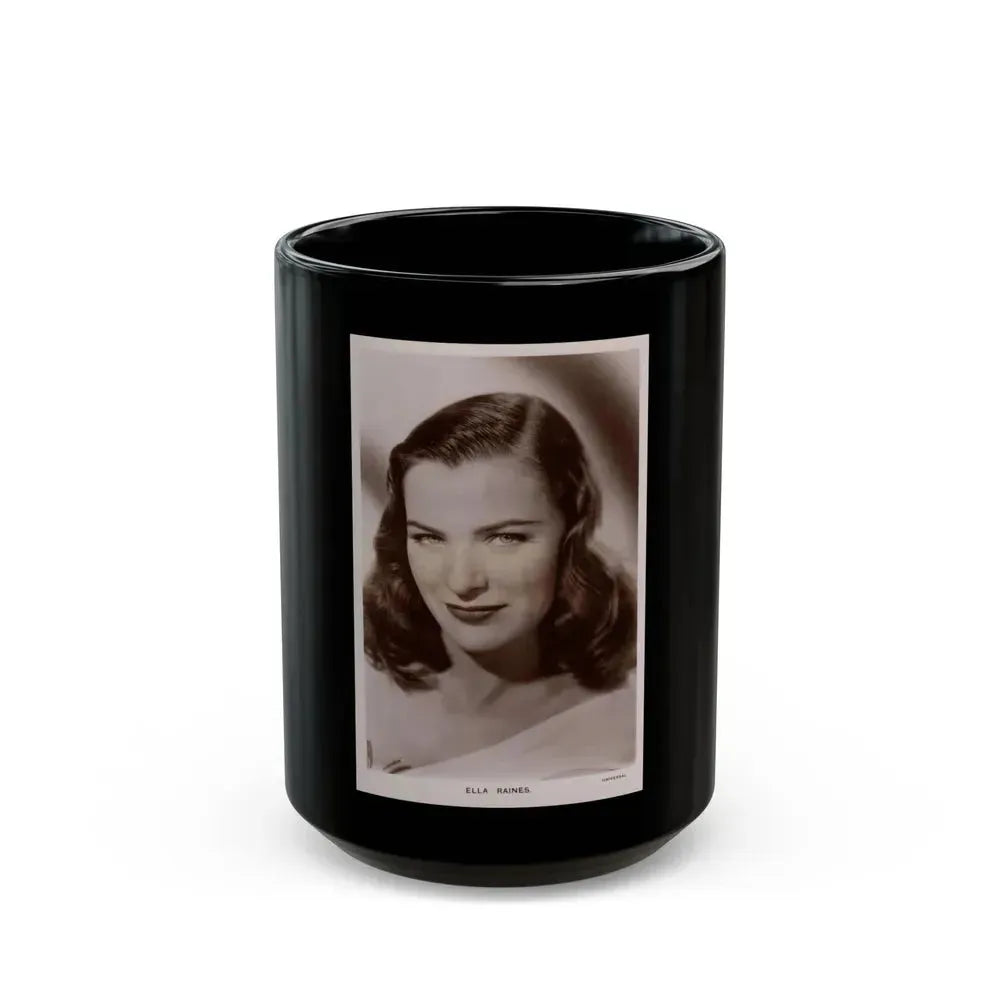 Ella Raines #239 (Vintage Female Icon) Black Coffee Mug 15oz - Go Mug Yourself