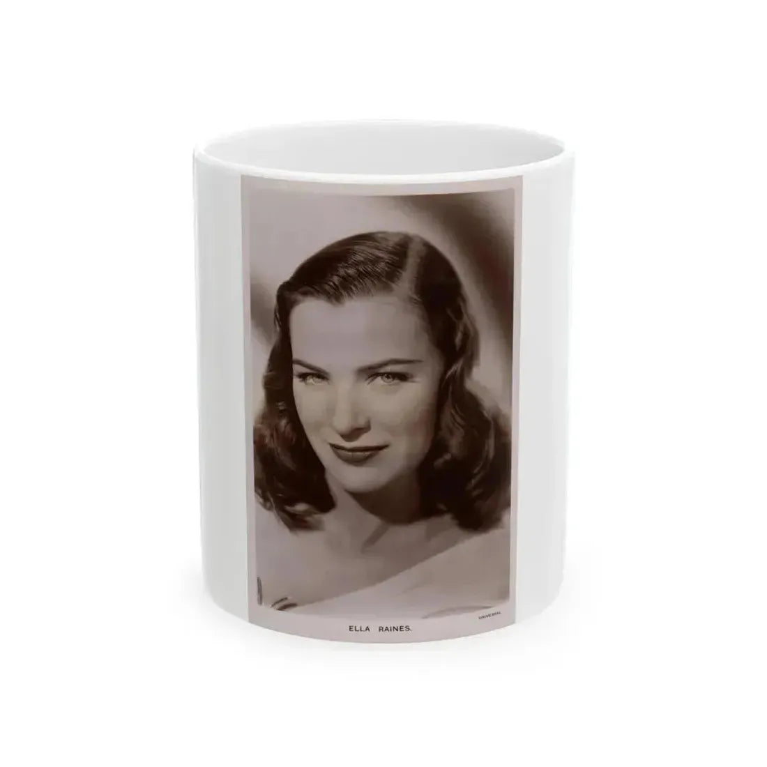Ella Raines #239 (Vintage Female Icon) White Coffee Mug 11oz - Go Mug Yourself