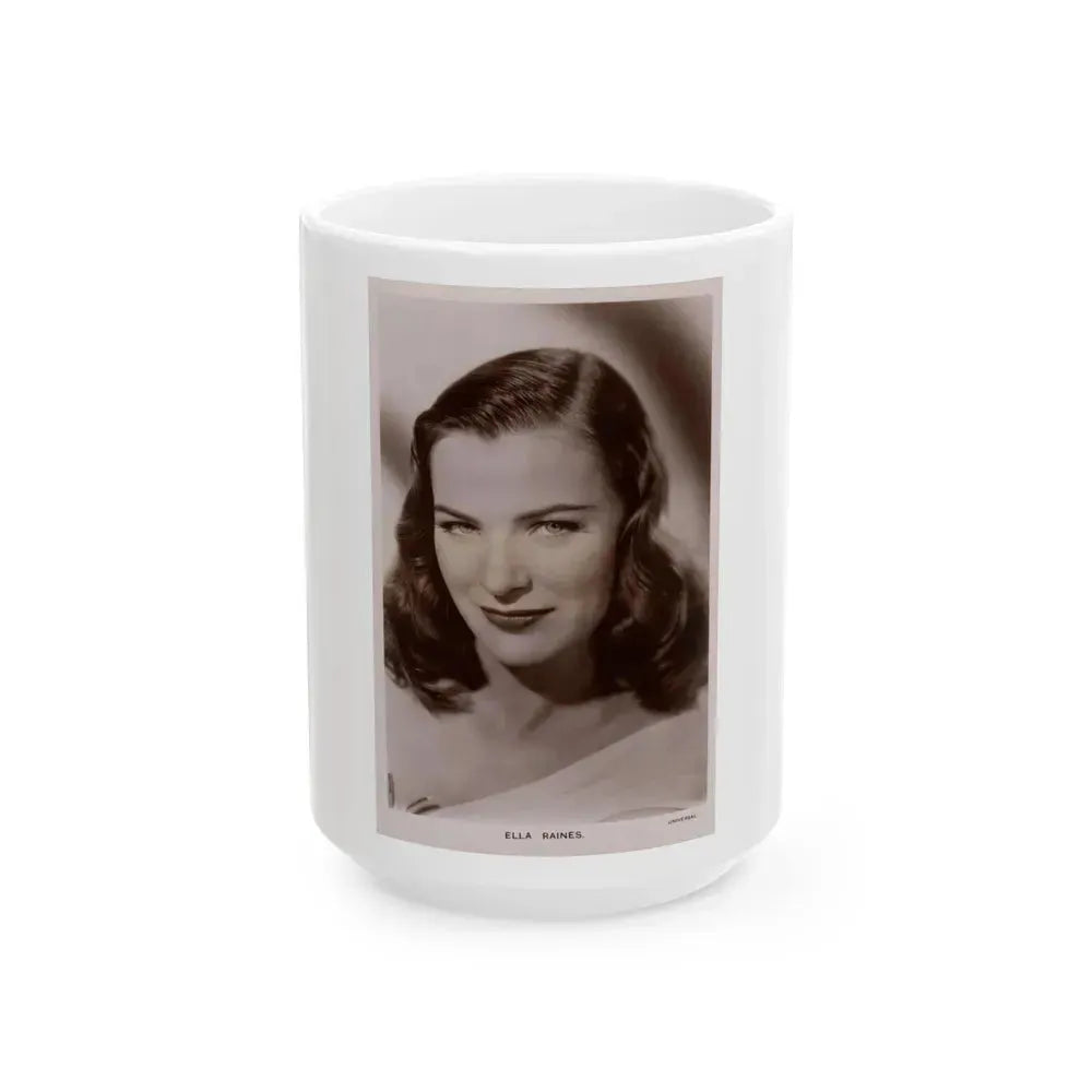Ella Raines #239 (Vintage Female Icon) White Coffee Mug 15oz - Go Mug Yourself