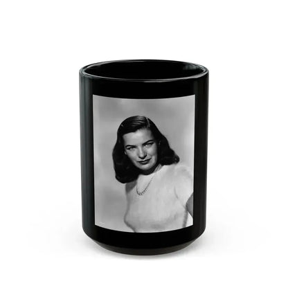 Ella Raines #25 (Vintage Female Icon) Black Coffee Mug 15oz - Go Mug Yourself