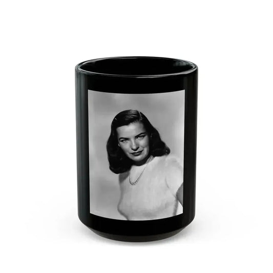 Ella Raines #25 (Vintage Female Icon) Black Coffee Mug 15oz - Go Mug Yourself