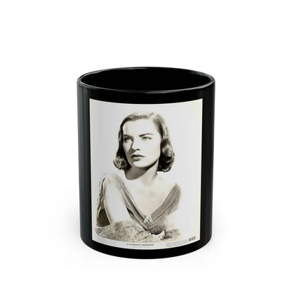 Ella Raines #35 (Vintage Female Icon) Black Coffee Mug-11oz-Go Mug Yourself