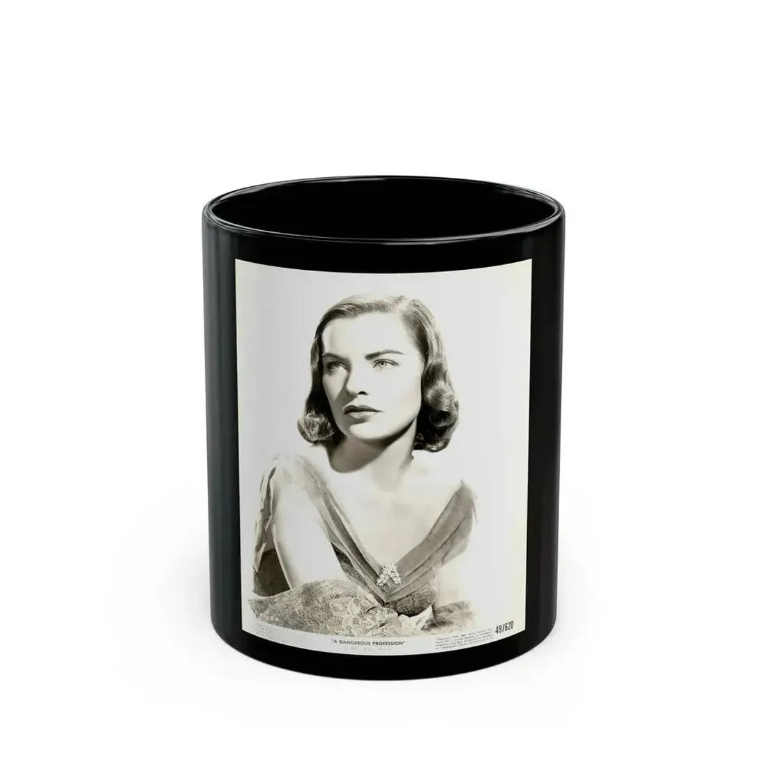 Ella Raines #35 (Vintage Female Icon) Black Coffee Mug 11oz - Go Mug Yourself