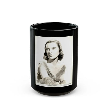 Ella Raines #35 (Vintage Female Icon) Black Coffee Mug-15oz-Go Mug Yourself