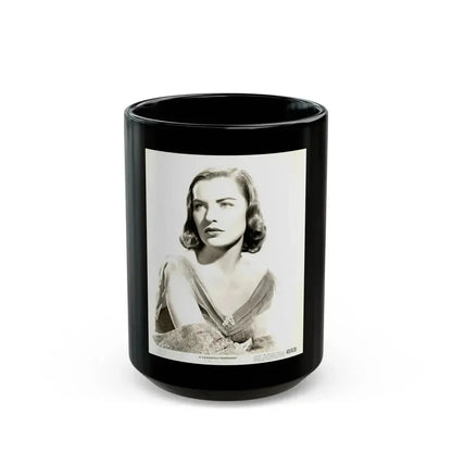 Ella Raines #35 (Vintage Female Icon) Black Coffee Mug 15oz - Go Mug Yourself